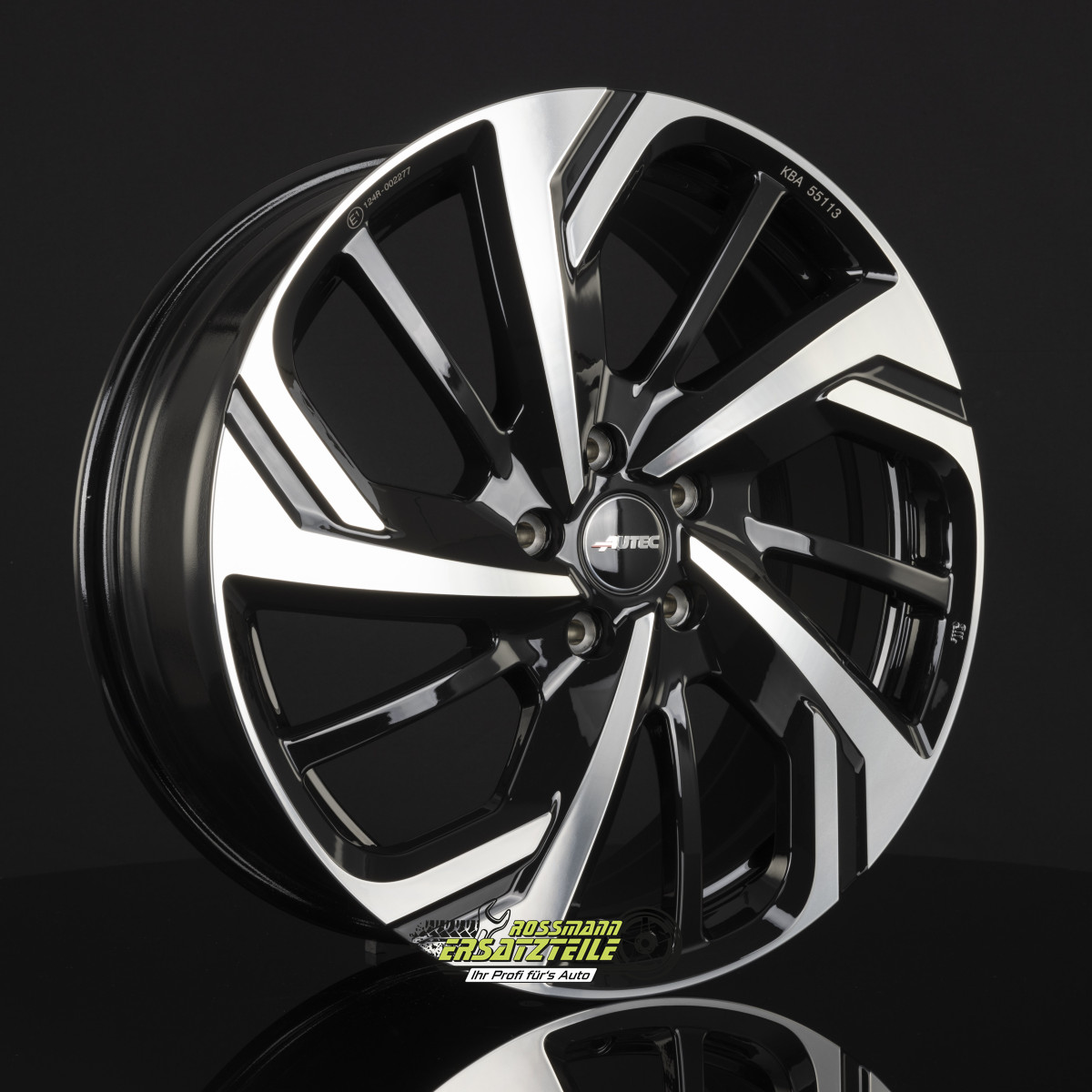 Autec Typ RX - Rixon schwarz poliert 8x18 ET50 - LK5/120 ML65.1