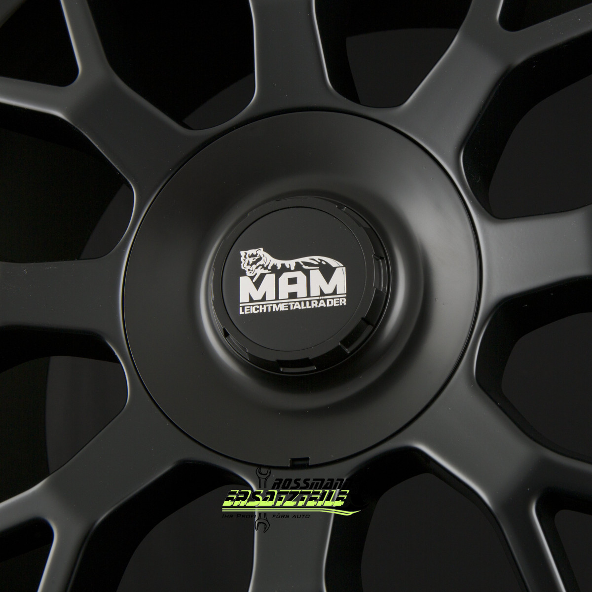 MAM GT1 matt black lip polish 8.5x19 ET30 - LK5/100 ML66.6